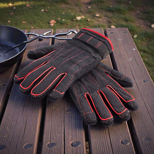 932°F Extreme Heat Resistant Five-Finger Grill Gloves