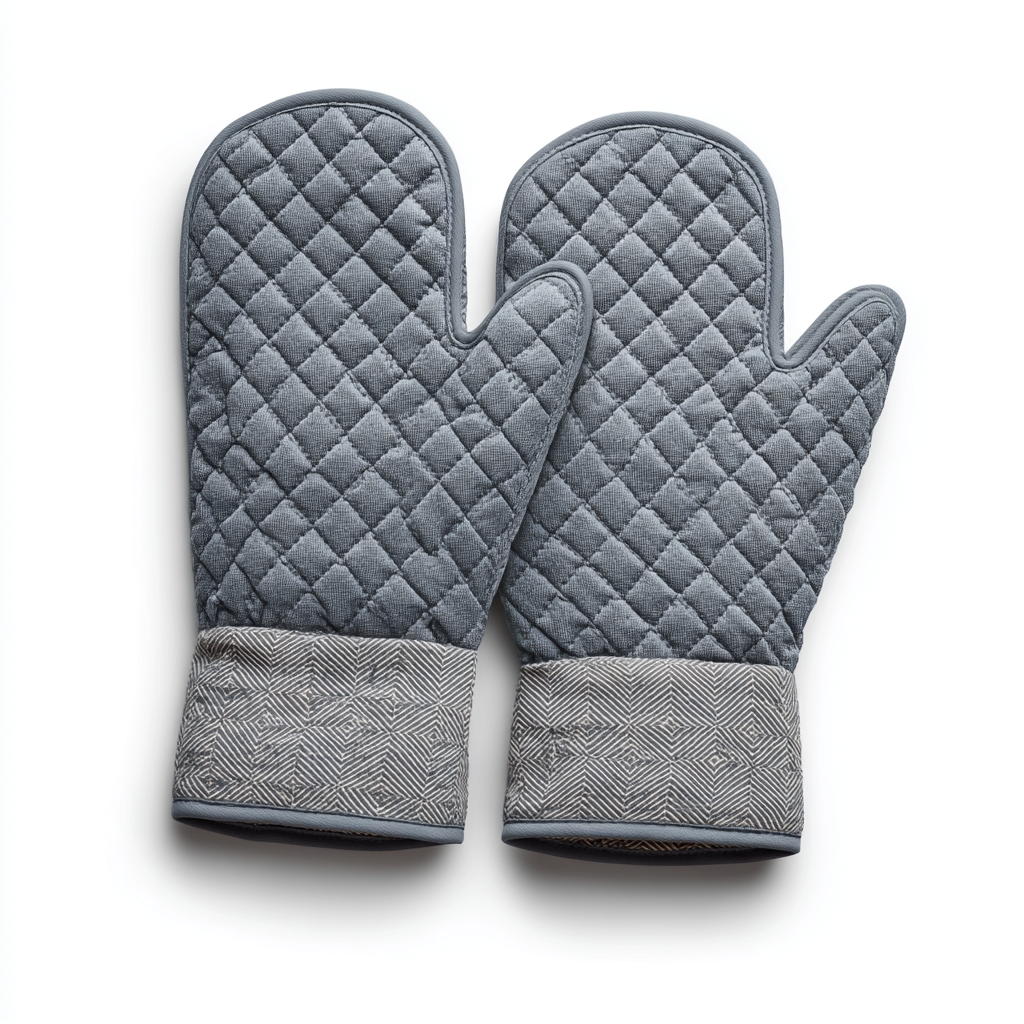 Extra-Long Waterproof Silicone Oven Mitts with Quilted Lining
